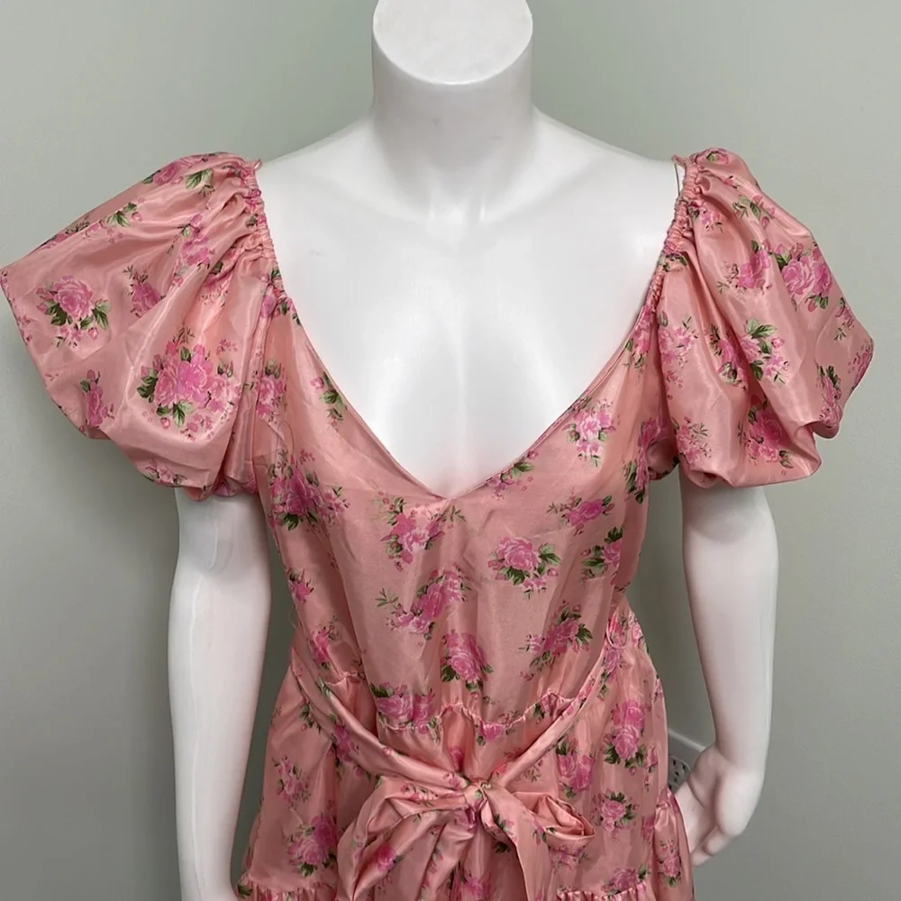 love shack fancy x target Cecile pink ruffle dress size 12 - Picture 6 of 14